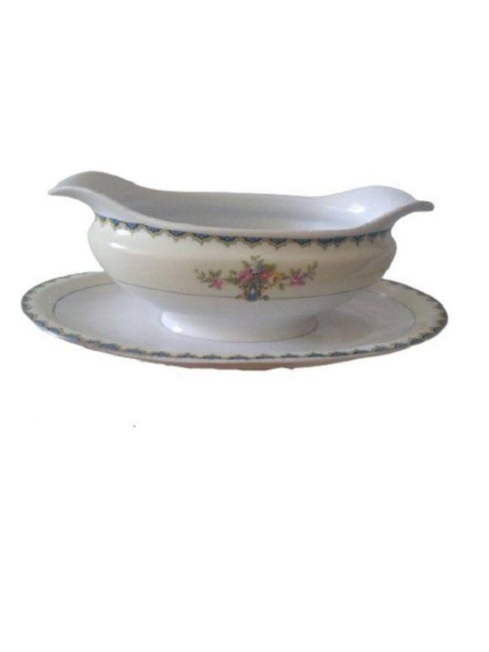 Noritake Romeo 80459 Gravy Boat w/attached Liner Plate